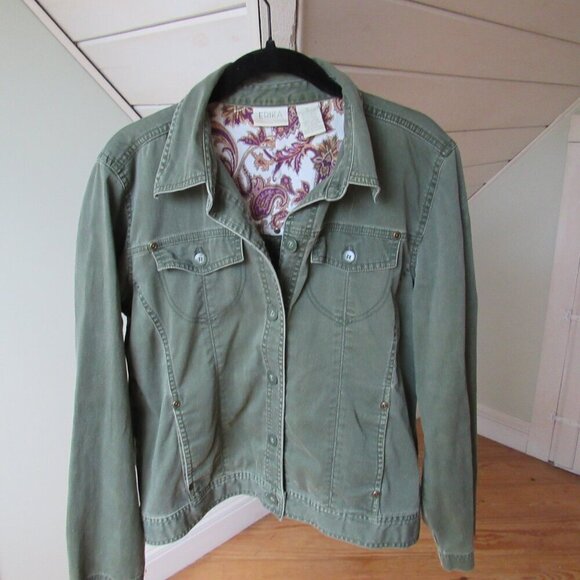 Erika Olive Green Jacket Womens Small - Picture 4 of 10
